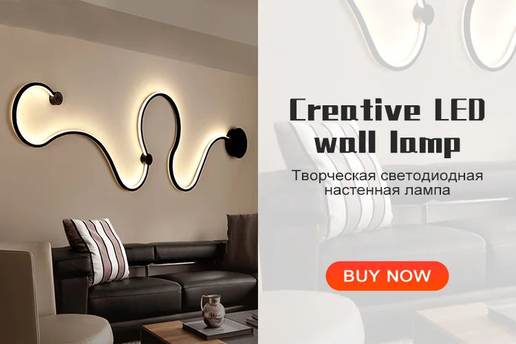 Modern Bedside Led Wall Lamps For Living Room Stairs Office Loft  Bedroom Interior Wall Light Fixture Wall Lamp Home Decr