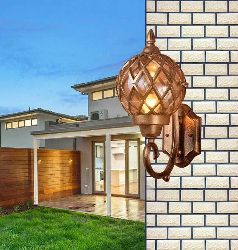 Retro Outdoor Wall lamp Waterproof Outdoor Lighting Creative Garden Lamp European Wall Lamps