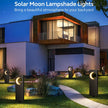 Solar Pathway Lights Outdoor Waterproof Bright Moon Auto On/Off Garden Light for Yard Patio Porch Lawn Outside Decor Lighting