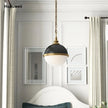Retro Restaurant Dining Table Single Head Iron Pot Lid Lampshade Industrial Style Store Art Deco LED Round Chandelier