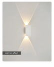 Outdoor Waterproof Wall Lamps Strip Aluminum Wall Lights 18W LED Black Wall Lamp Bedroom Exterior Outdoor Lighting Fixtures