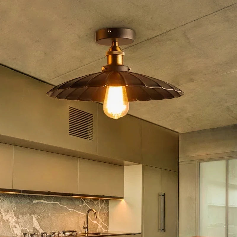 DAMIASMIL Retro Ceiling Lamp for Living Room Dining Room Bedroom Corridor Entrance Ceiling Lights E27 Indoor Lighting Fixtures