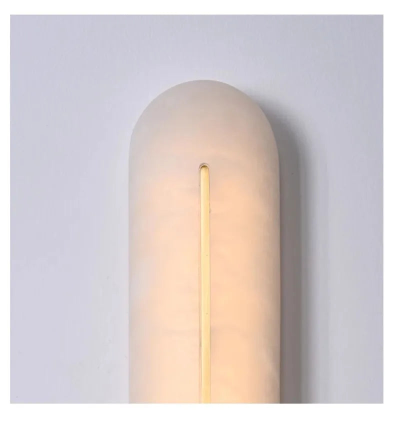 Italian Wall Lamp Natural Marble Bedside LED Light for Bedroom Villa Entryway Hallway Living Room Indoor Decorative Lighting