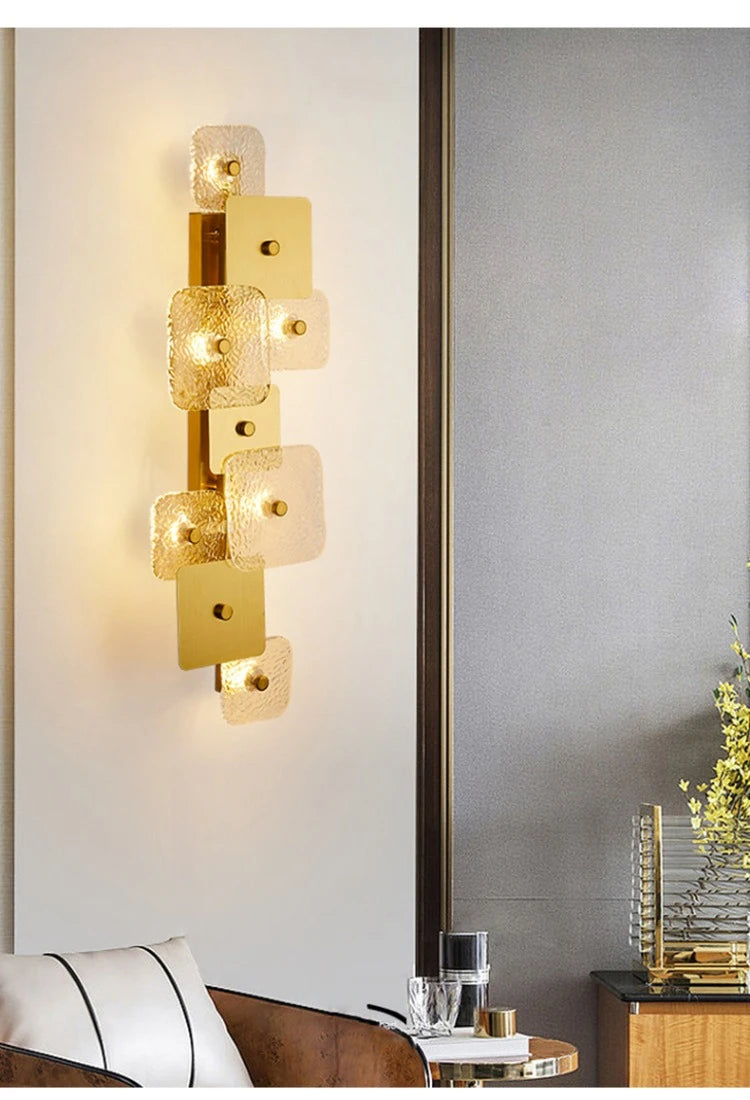 Light living room background wall large wall lamp designer staircase entrance personalized sofa bedroom bedside lamp