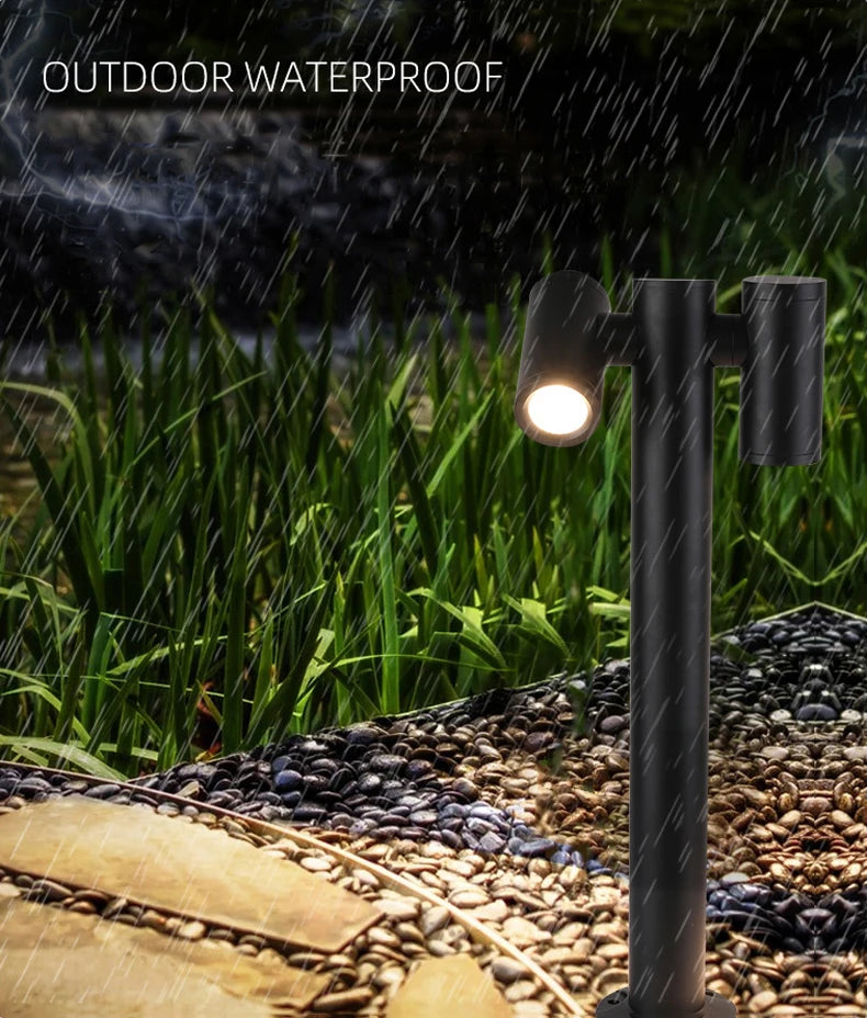 Outdoor Double Head Can Be Rotated 180° Lawn Light Creative Garden Garden Light Villa Garden LED Garden Light
