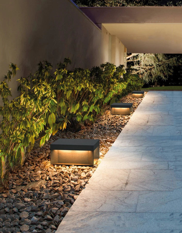 Modern Stainless Steel Door Post Lamp Villa Door Pillar Lamp Outdoor Waterproof Garden Lawn Lamp Landscape Lighting