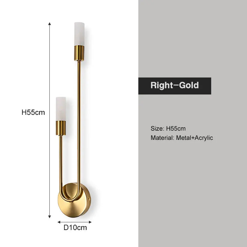 Nordic LED Wall Lights with G9 Light Bulb Hardwired AC85-265V Indoor LED Wall Lamps Bedroom Wall Sconce for Kitchen Corrdior