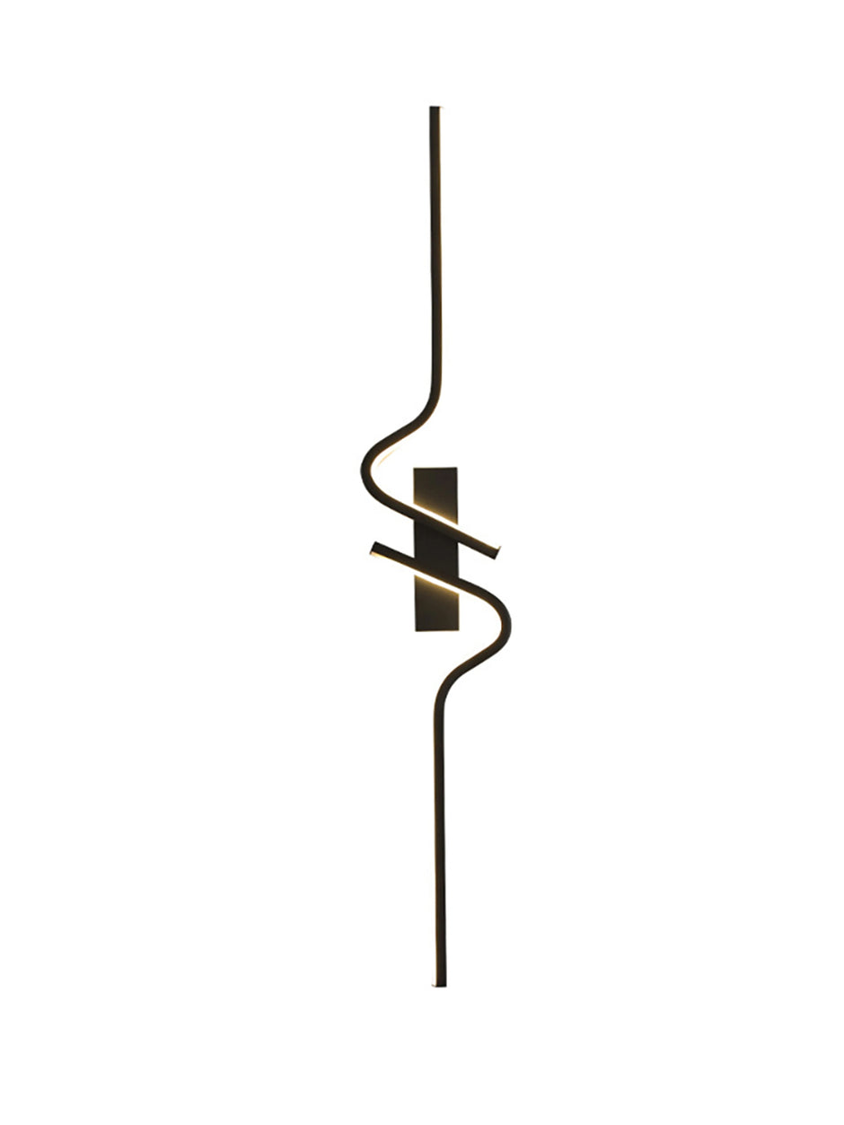 Modern Black Wall Sconce, 27W 6500K Led Iron Wall Light with Artistic Design, Perfect for Corridor, Staircase, Balcony