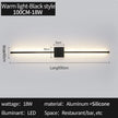 Modern LED Wall Lamp Minimalist Led Light Bedroom Bedside Long Strip Wall Sconces Living Room Sofa Home Indoor Lighting Fixture