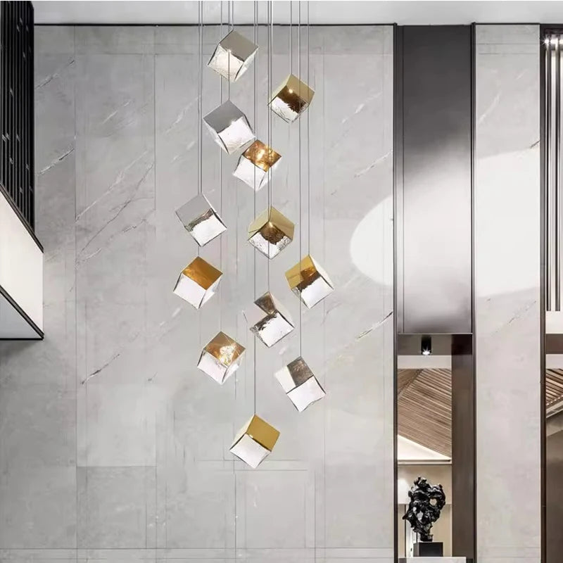 Nordic home decoration, stair chandelier, living room and dining room Pendant lights, ceiling light, indoor lighting