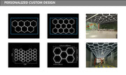 Hexagon LED Light for Garage Ceiling Auto Car Body Repair Workshop Barbershop Hair Salon Gym - Customized Lighting Lamp