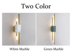 Luxury Green White Marble Wall Lamp Living Room Lobby Bedroom Golden Decor Bedside Sconce Hotel Aisle Staircase Led Light 6W
