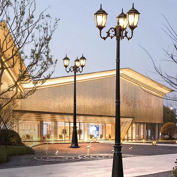 Waterproof high LED retro outdoor landscape courtyard 3m European style outdoor lawn lamp villa household garden street lighting