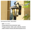 Outdoor Waterproof Wall Lamp For Garden Villa Gate Outdoor European-Style Courtyard Balcony Exterior Wall Lamp Retro Wall Lamp