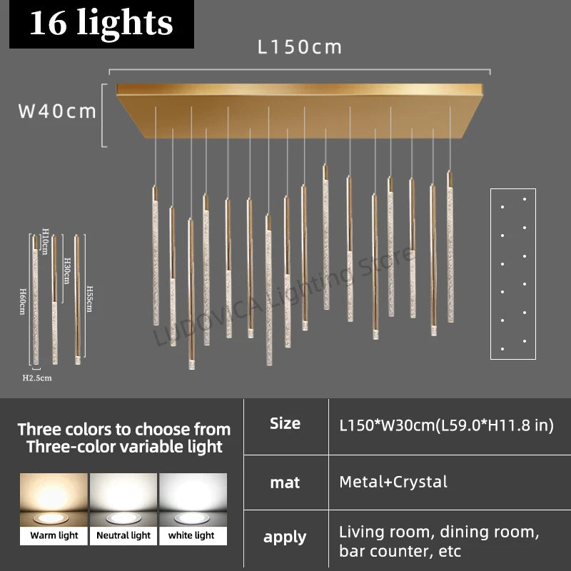 Hotel lobby LED Chandelier Villa hall Living room Crystal Chandeliers Customable High Ceilings Chandelier