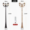 Waterproof high LED retro outdoor landscape courtyard 3m European style outdoor lawn lamp villa household garden street lighting
