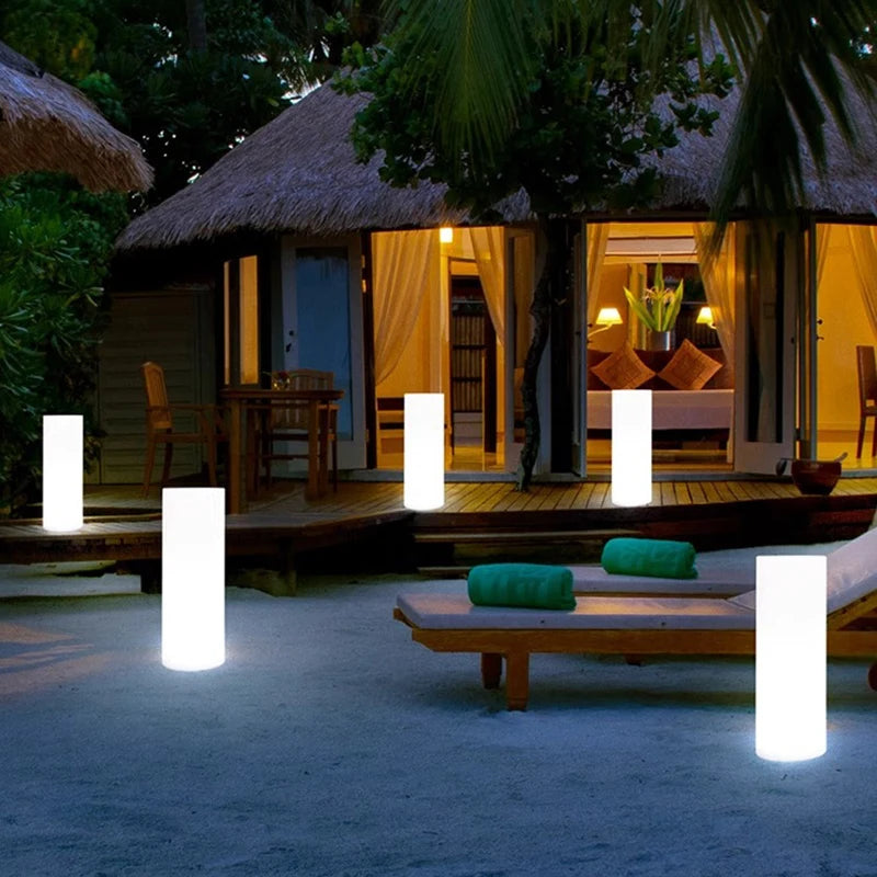 Luminous cylindrical lamp lawn solar LED outdoor lighting non solar lamp outdoor garden decoration outdoor garden light