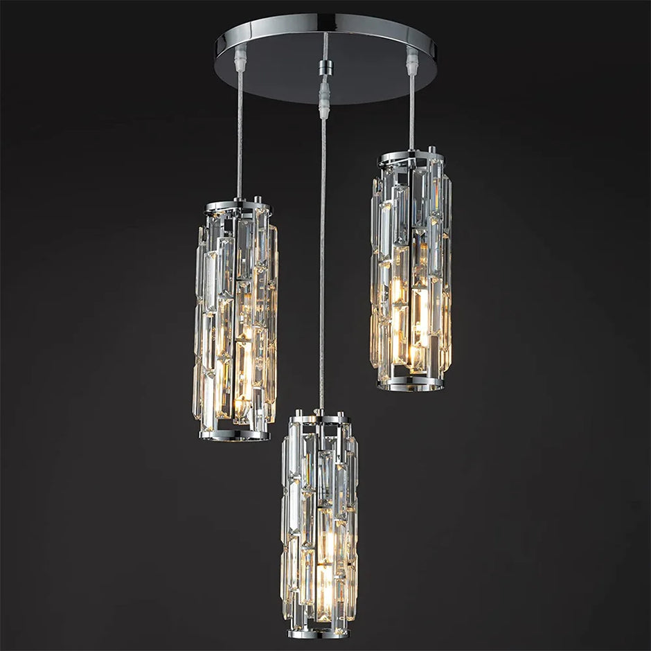 Crystal Pendant Lamp American Industrial-style Home Décor Lighting Fixtures for Kitchens, Dining Rooms, Parlor and Bedrooms