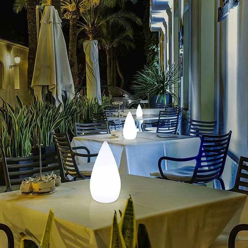 Outdoor Indoor Waterproof Light Up Portable LED Decorative Table Garden Lamps Events Camping Mood Lights with Remote PlasticLamp