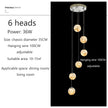 Starry Sky Staircase Chandelier Nordic Design Duplex Corridor Light Pendant Lights Apartment Hall