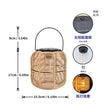 Solar Iron Rattan Outdoor Hanging Lamp Bamboo Pendant Light Warm Ambient Night Glow Garden Patio Balcony Home For Couples