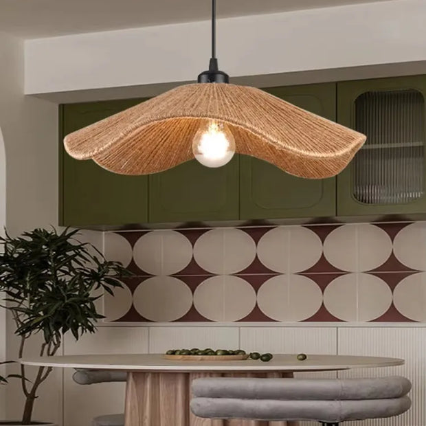 Handmade Woven Restaurant Pendant Light Hemp Rope Lights Bedroom Lamp Restaurant Japanese Style Room Decoration Pendant Lighting