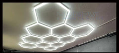 DIY Hair Salon Barbecue Shop Gym Bar Car Showroom 6000-6500k Garage Workshop Ceiling Light Honeycomb Tube Hexagonal LED Lighting