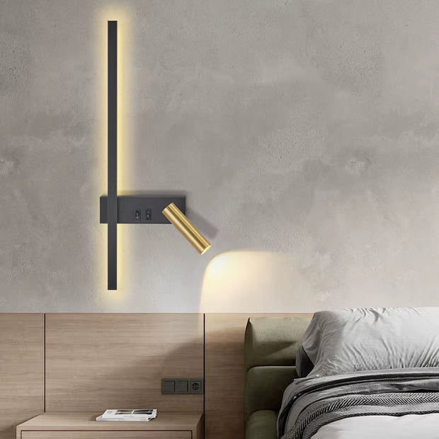 Nordic Modern Black and White Wall Lamp - Stylish Minimalist Lighting for Living Room and Bedroom Decor