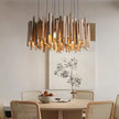 Exquisite Retro Solid Wood LED Pendant Chandelier - Perfect for Dining Rooms and Kitchens