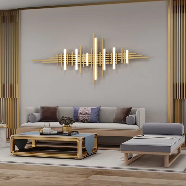 Modern Gold LED Wall Sconce - Stylish Rectangular Picture Light for Chic Living Spaces