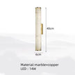 Luxury Cylindrical Natural Marble LED Wall Sconces - Elegant Art Deco Lighting for Dining Rooms and Bedrooms