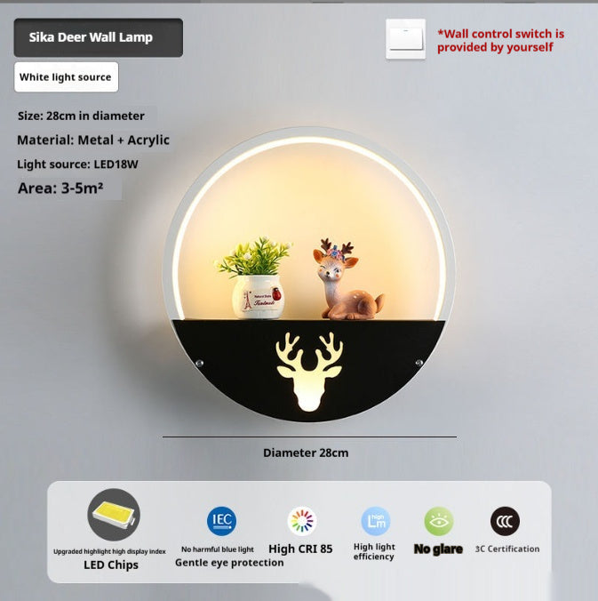 LED Bedside Bedroom Modern Minimalist Creative Wall Light