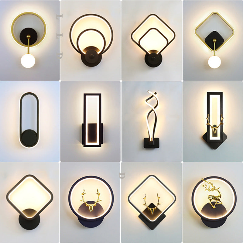 LED Bedside Bedroom Modern Minimalist Creative Wall Light