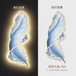 Luxury LED Feather Mural Light - Elegant Vertical Decorative Art for Living Room & Sofa Background