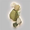 3D Stone Mural LED Wall Lamp - Elegant Night Light for Living Room, Study, and Office Decor