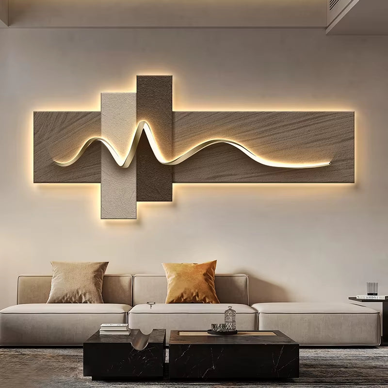Modern Minimalist LED Ambient Light Painting for Luxury Living Room Decor