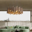 Exquisite Retro Solid Wood LED Pendant Chandelier - Perfect for Dining Rooms and Kitchens