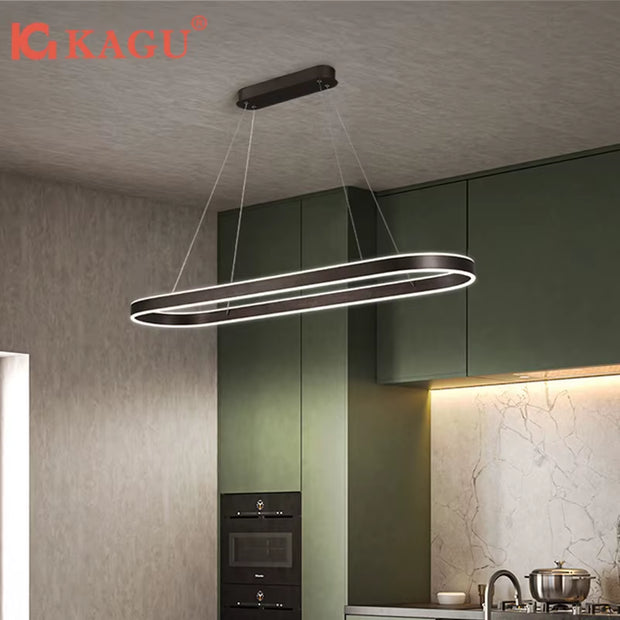 Elevate Your Space with the Nordic Modern LED Chandelier - Sleek Aluminum Pendant Light for Kitchen and Living Room