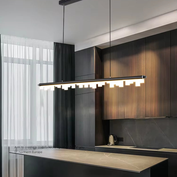 Stunning Nordic Style LED Linear Pendant Light – Perfect for Dining Rooms and Kitchen Islands