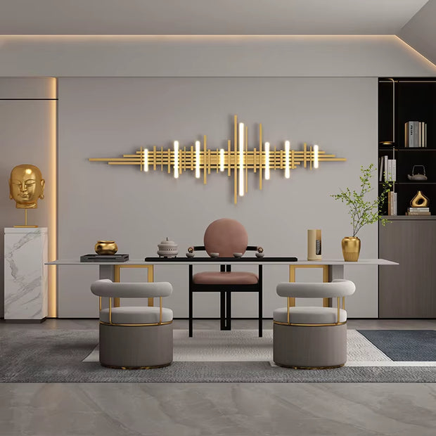 Modern Gold LED Wall Sconce - Stylish Rectangular Picture Light for Chic Living Spaces